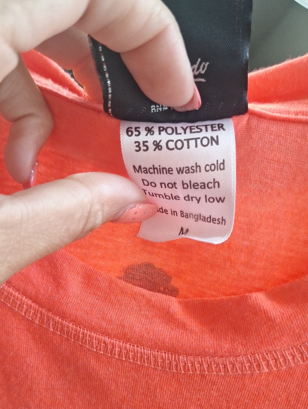Harley-Davidson Rock N Roll Coral Orange Top - Picture 4 of 6